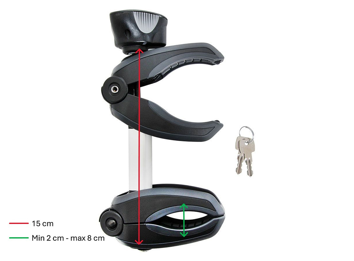 Thule Bike Holder 4 ACUTight fietsklem met afsluitbare fietsklem - grey