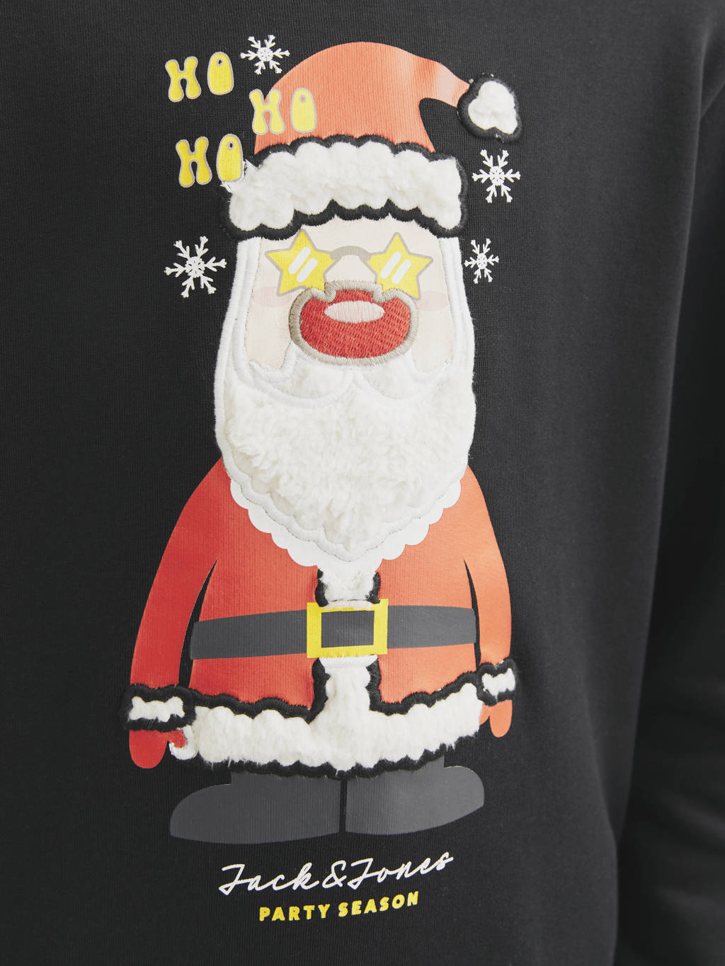JACK & JONES kerstsweater JJXMAS JOLLY met printopdruk zwart