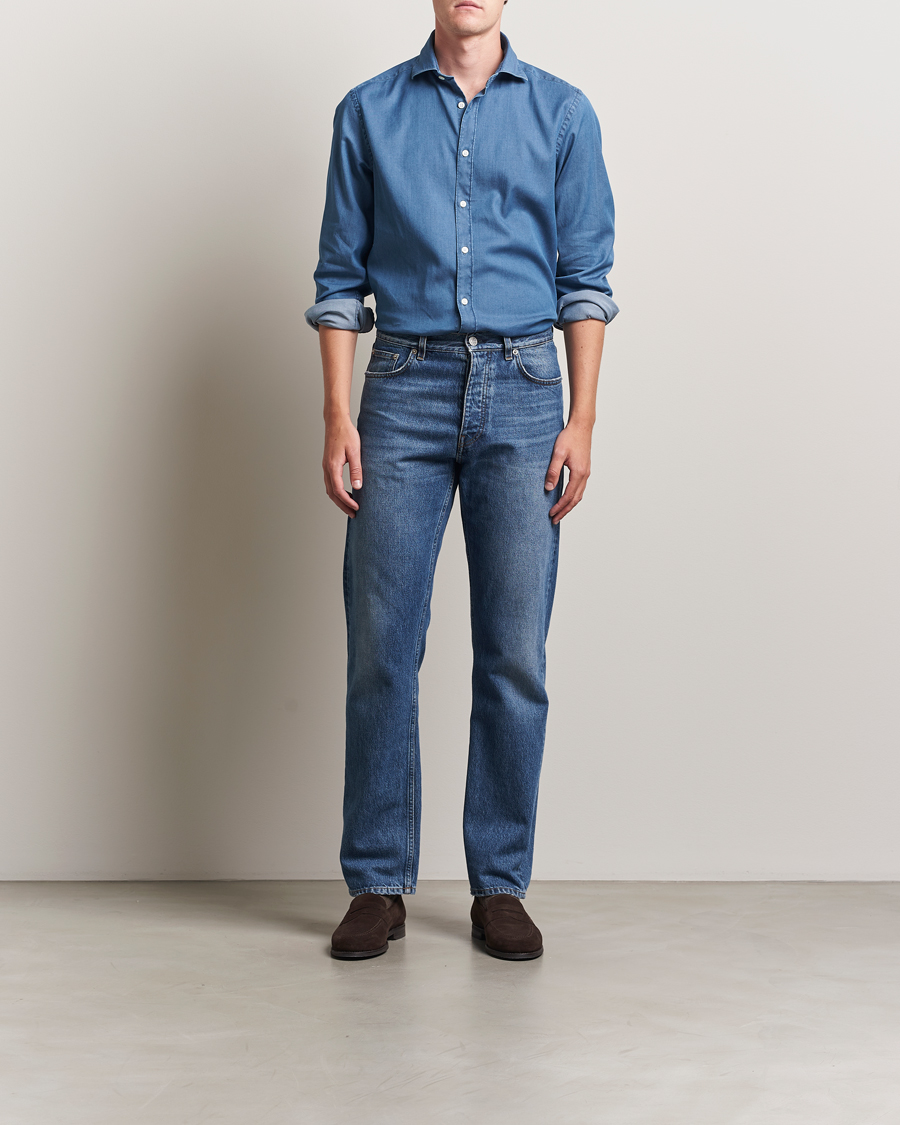 Canali Denim Shirt Stone Wash