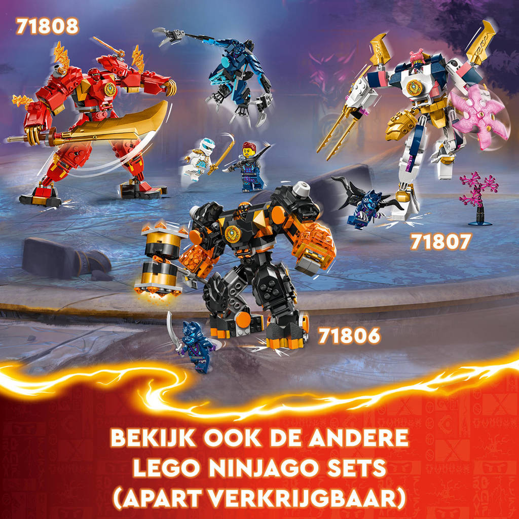 Ik raad deze set zeker aan!Cole's elementaire aardemecha Actiefiguur Speelgoed voor Jongens en Meisjes 71806