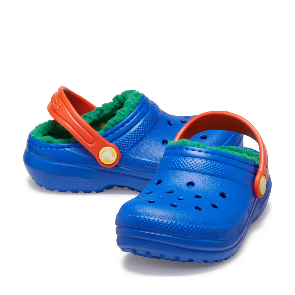 Crocs gevoerde clogs blauw/groen