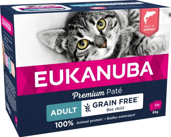 Eukanuba Euk Cat Adult Salmon Pate 12x85g
