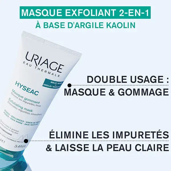 Máscara Esfoliante Uriage Hyséac 100ml