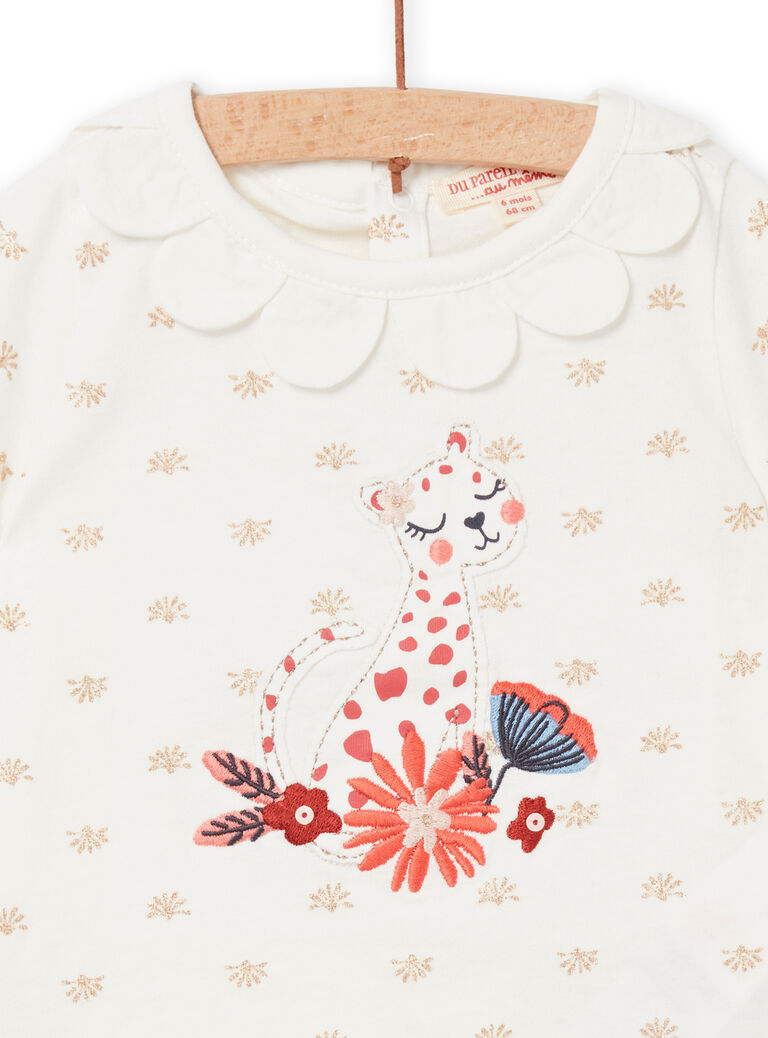 T-shirt écru bébé fille