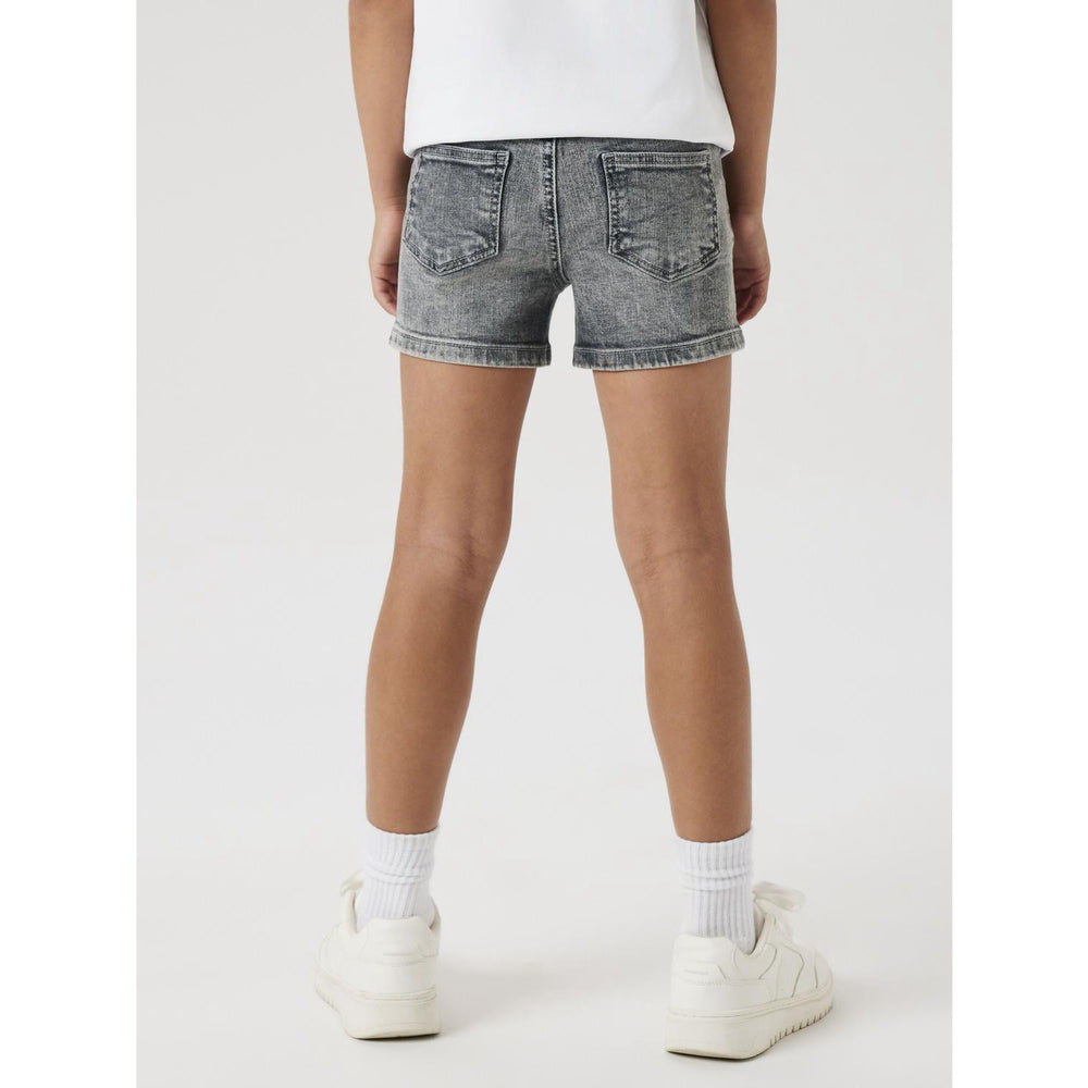Køb Name It Light Grey Denim Salli Slim Denim Shorts Noos