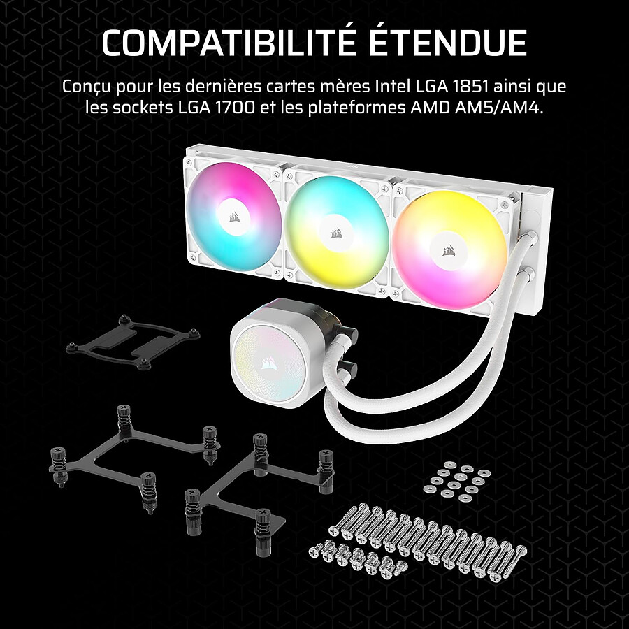 Corsair Nautilus 360 RS ARGB - Blanc