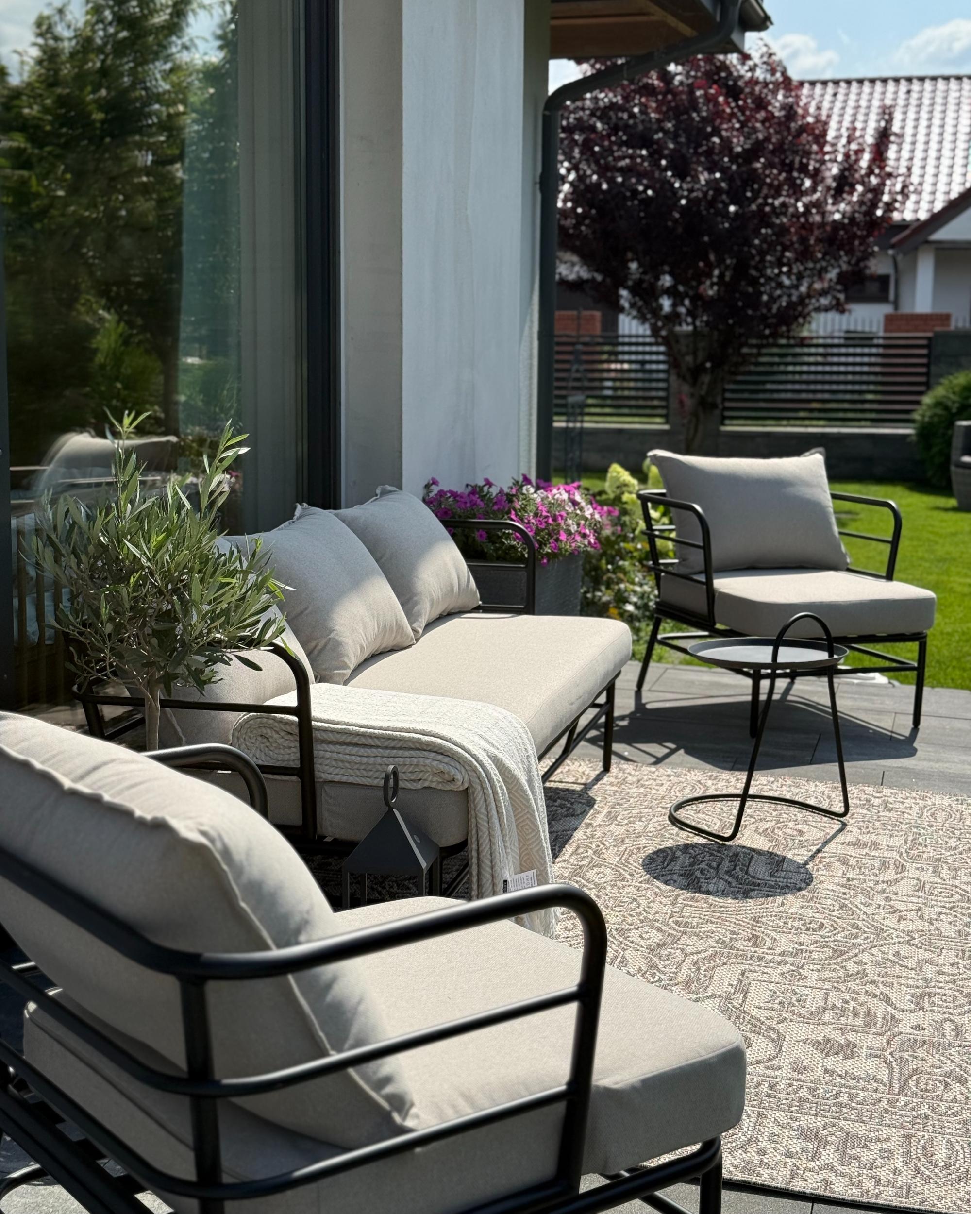 Tuin bankenset 5-zits PONZONE Metaal Lichtbeige