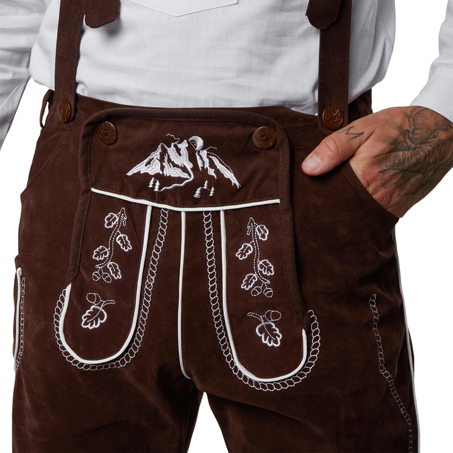 tectake® Lederhose Vogelsang