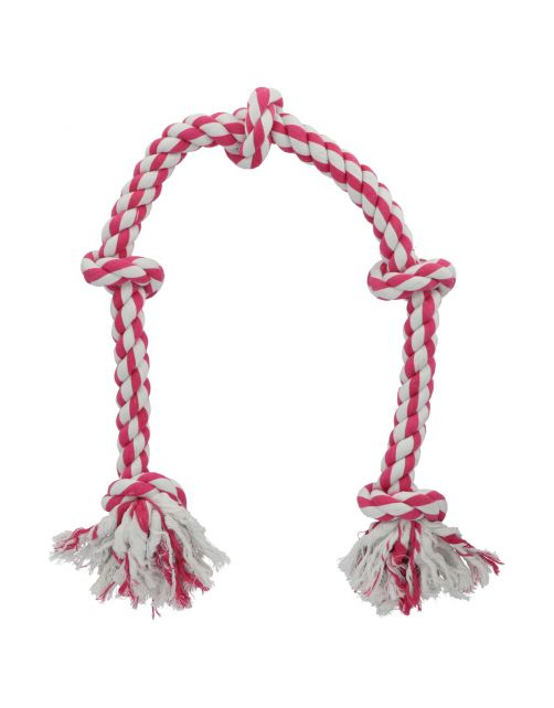 Adori Flostouw Xl Wit&Roze - Hondenspeelgoed