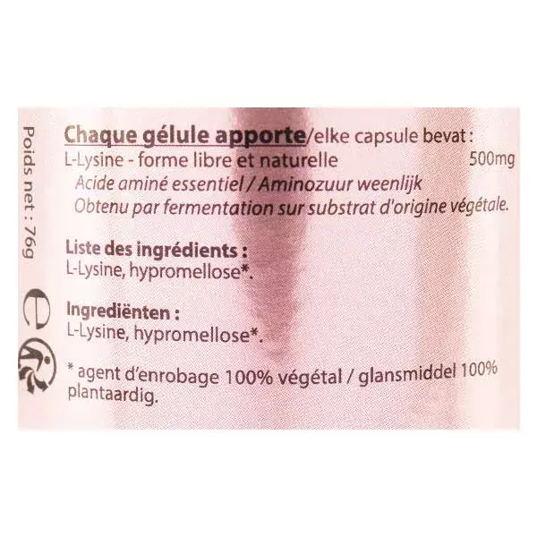 Vit'all+ L-Lisina 500mg 120 cápsulas vegetais