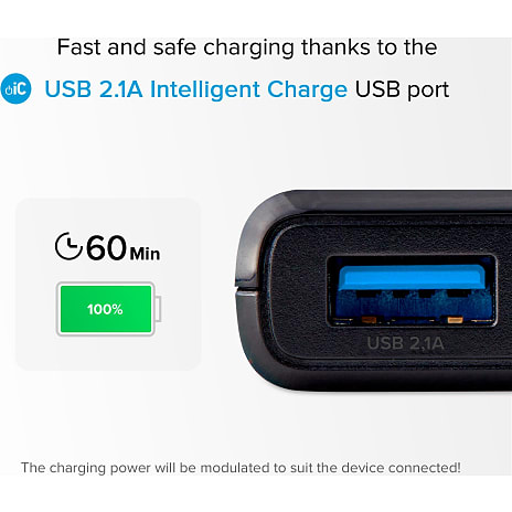 SBS powerbank 10.000 mAh - sort