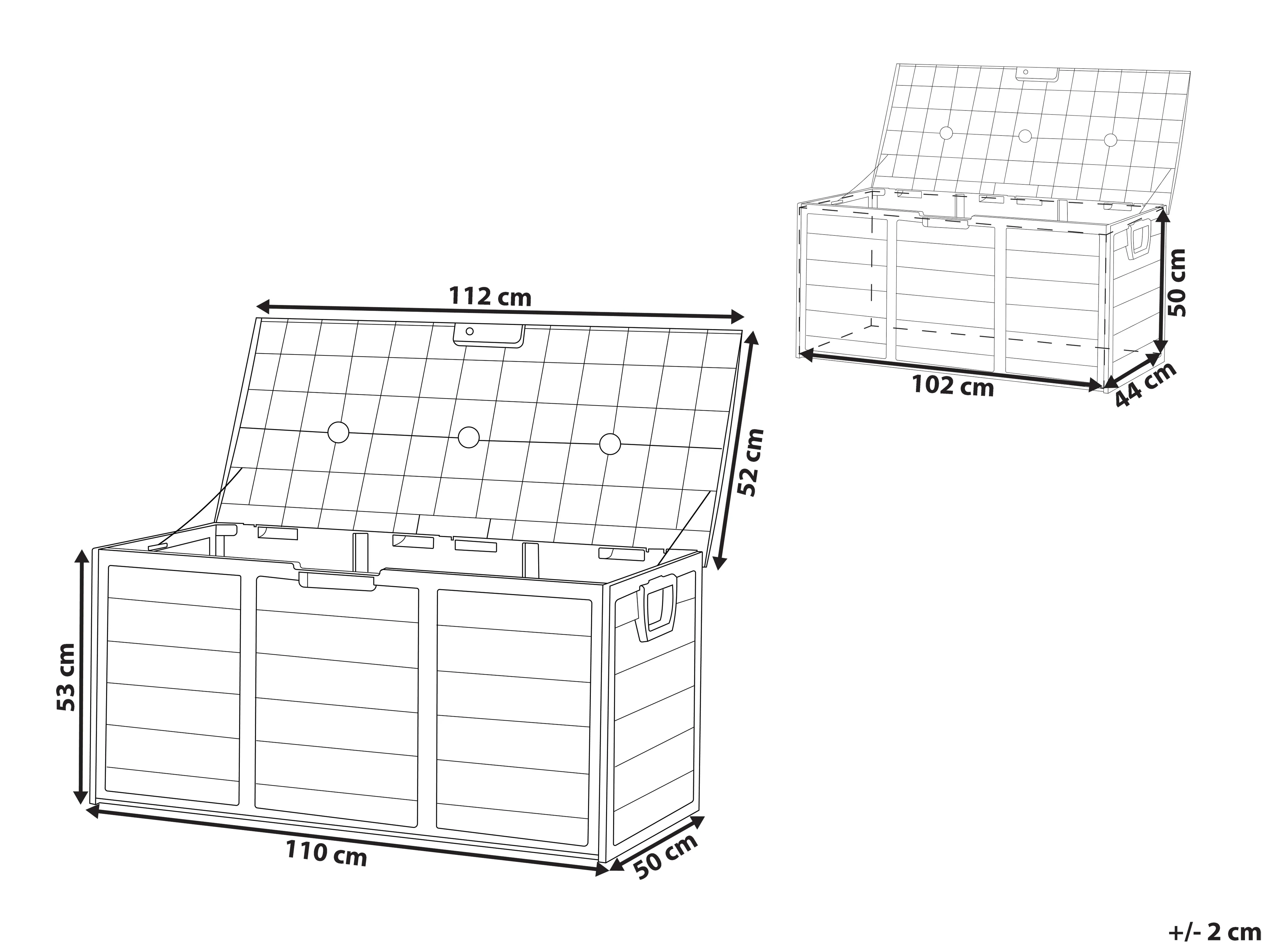 Kussenbox LOCARNO 112 cm 50 cm Groen