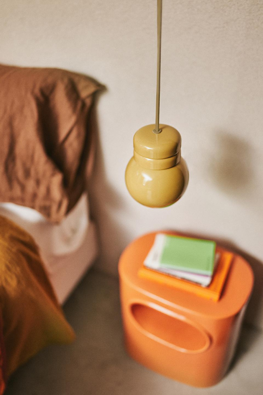 HKliving Ceramic hanglamp Ø13 mosterd