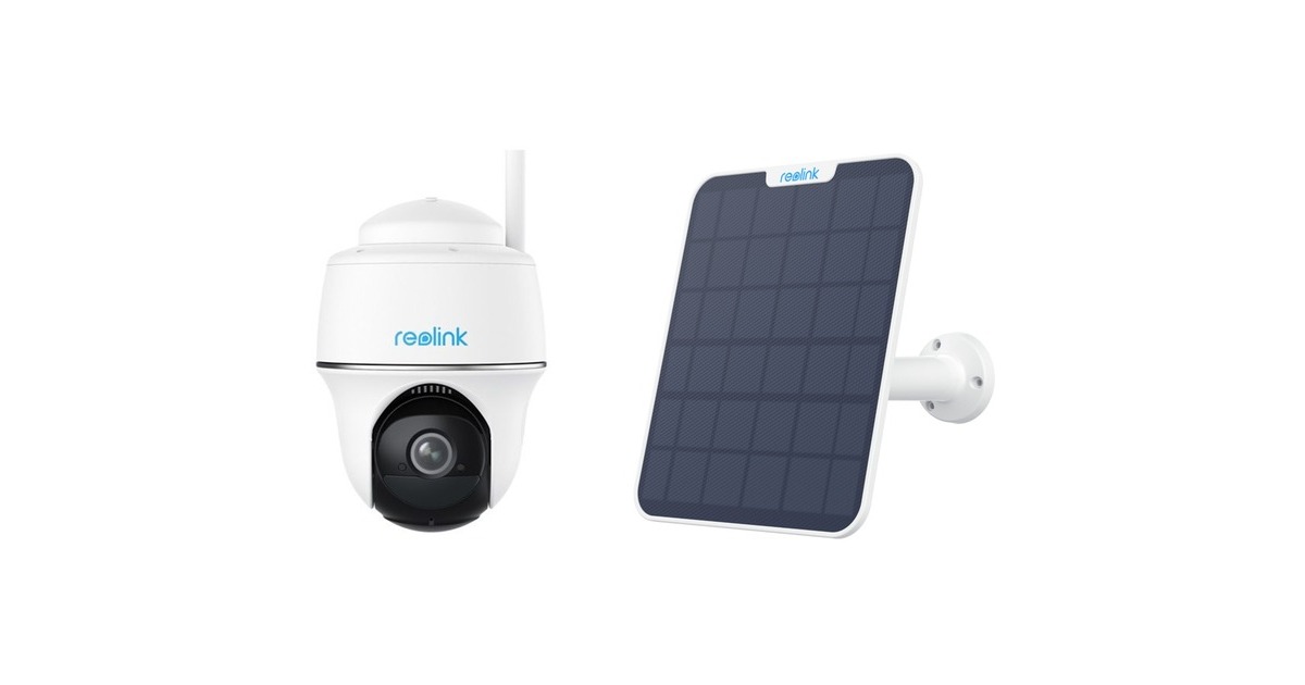 Reolink5MP draadloze batterijcamera op zonne-energie + Solar Panel 2  (Wit, Kleuren nachtzicht)