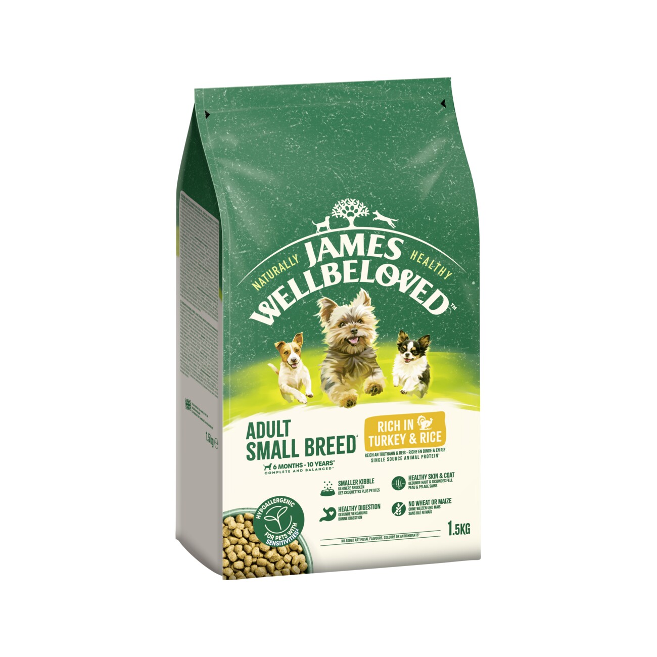 James Wellbeloved Truthahn & Reis für kleine Hunde 1.5 Kg