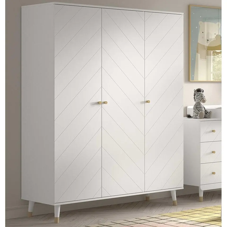 Kledingkast Billy - 150x59x200 cm - MDF/wit