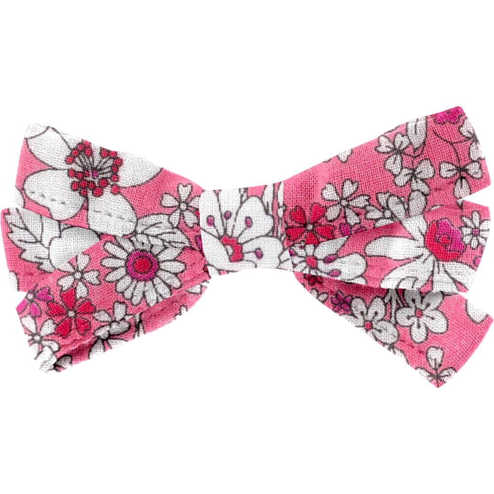 Barrette Noeud Ruban Violette Rose
