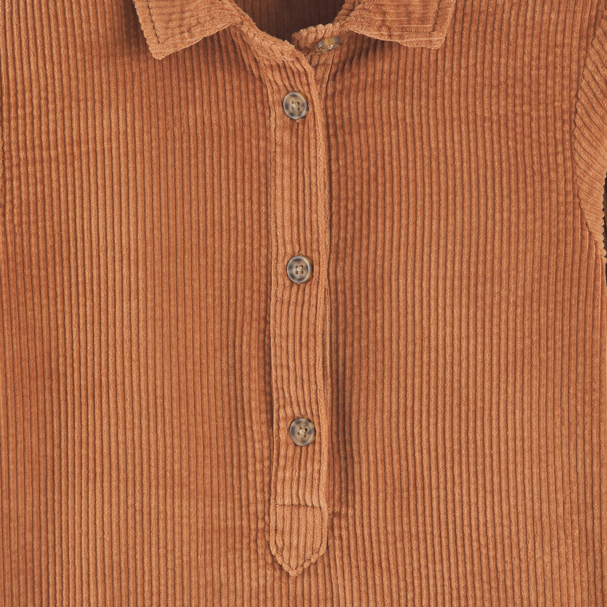 COLEÇÃO LA REDOUTE<br>Vestido reto de veludo com mangas compridas