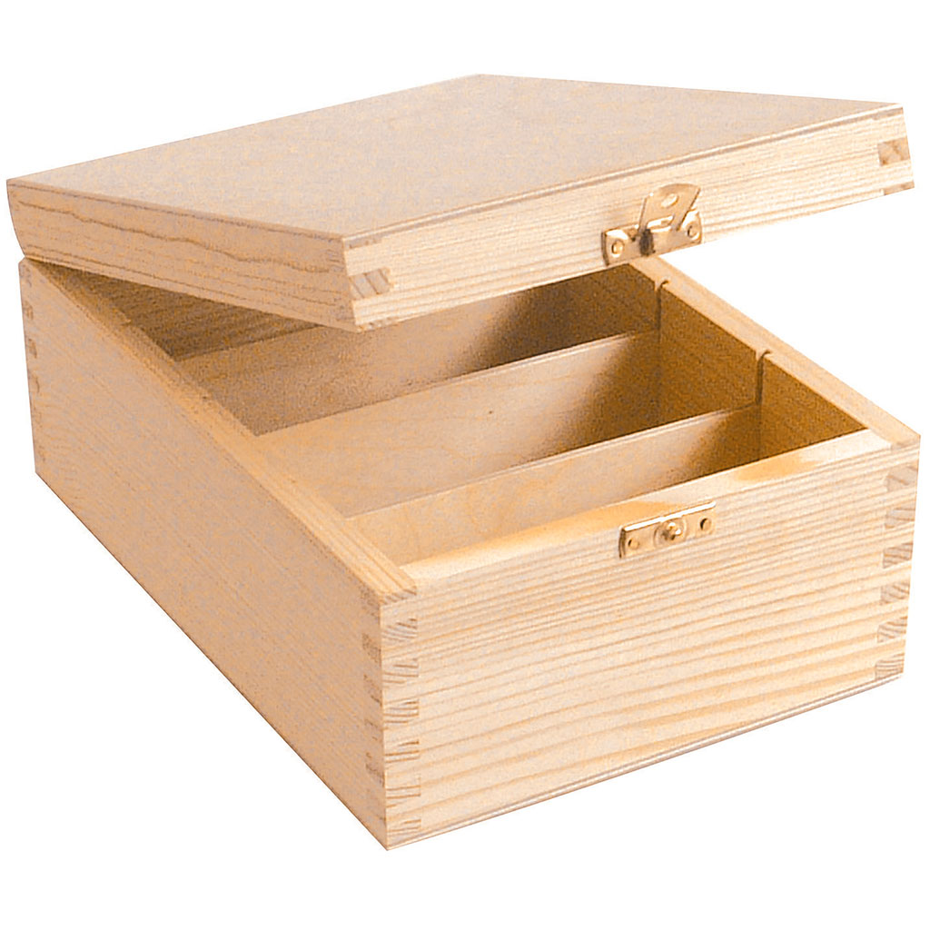 Boite de rangement photos bois 10.5x24x17cm