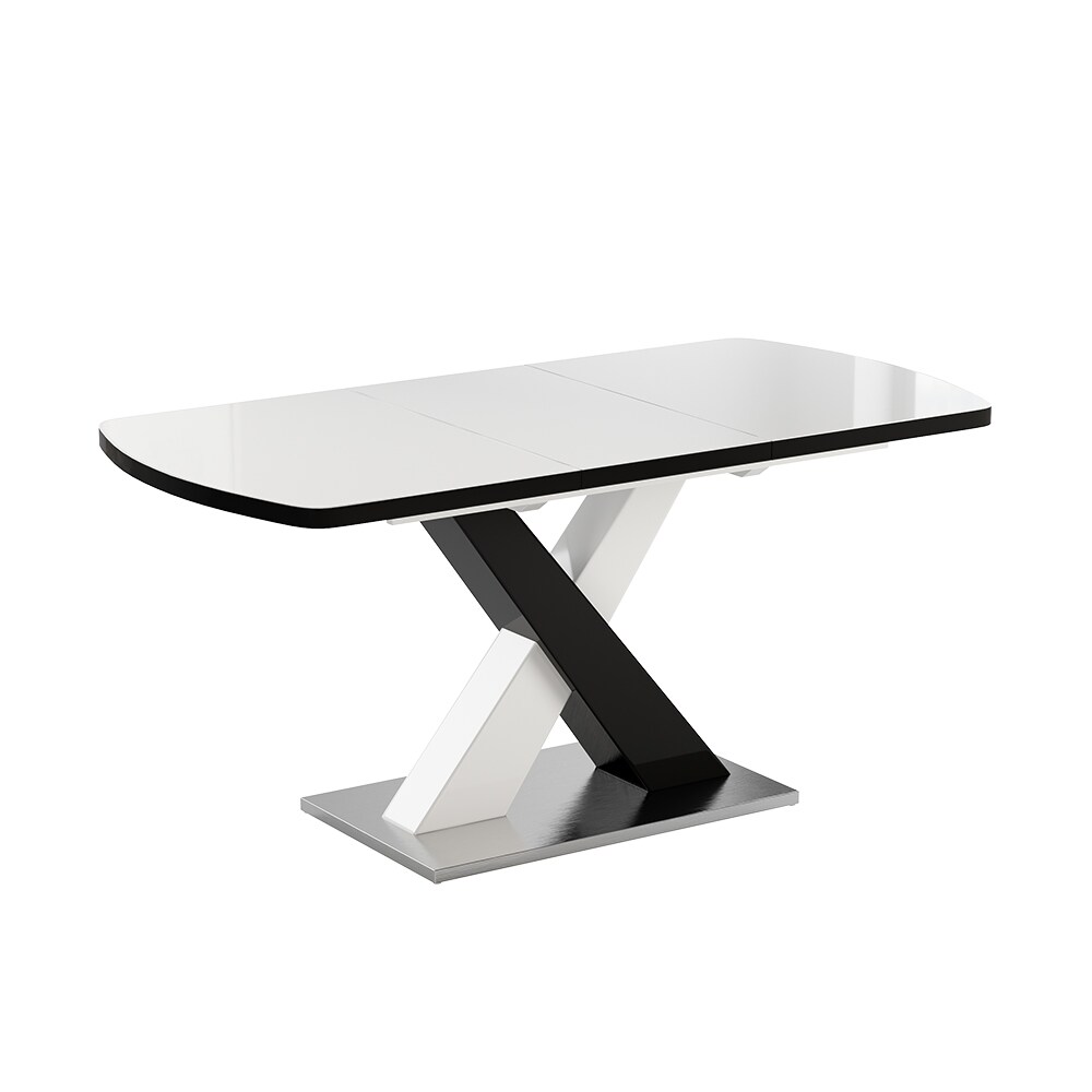 Vicco Esstisch Chinto Schwarz Weiß Hochglanz 120 x 80 cm