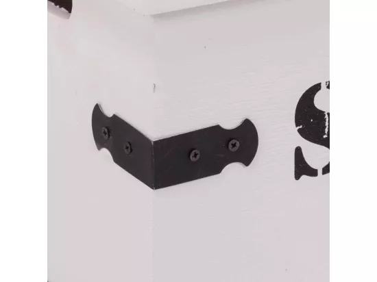 Ensemble de deux boîtes en bois laqué blanc