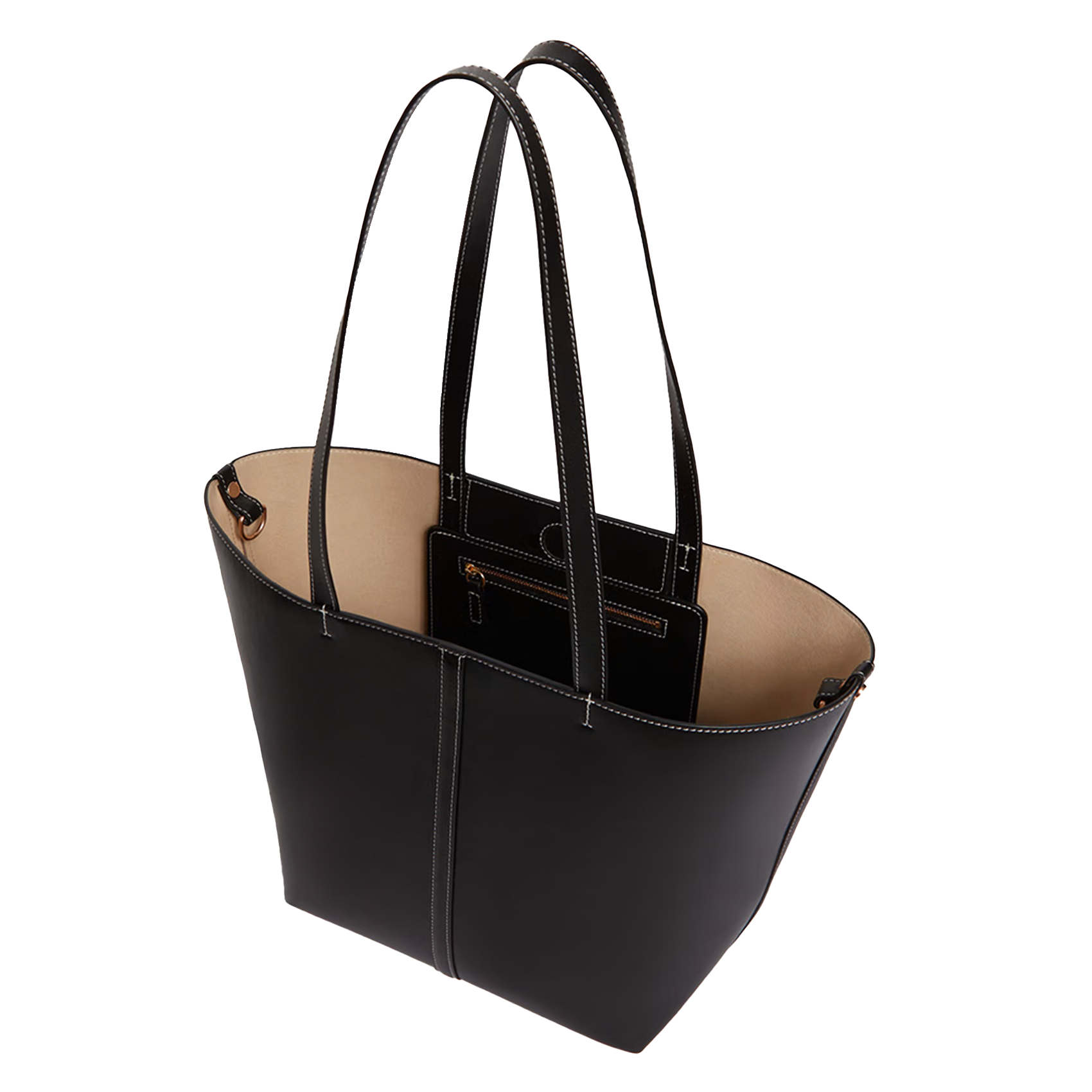 Petit cabas en cuir | Noir