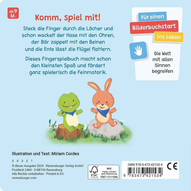 Ohren wackeln, Beine zappeln - Mein Fingerspielbuch