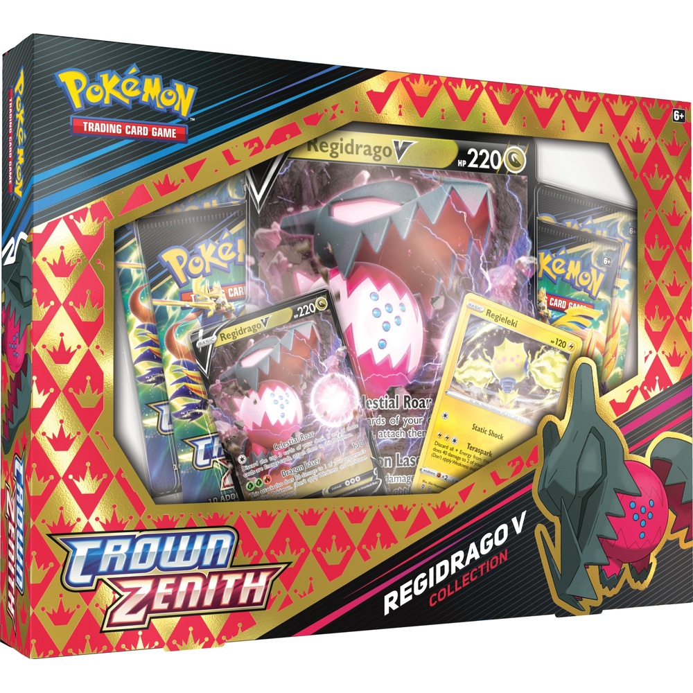 Pokémon-Sammelkartenspiel: Crown Zenith Kollektion – Regieleki V oder Regidrago V Sortiment