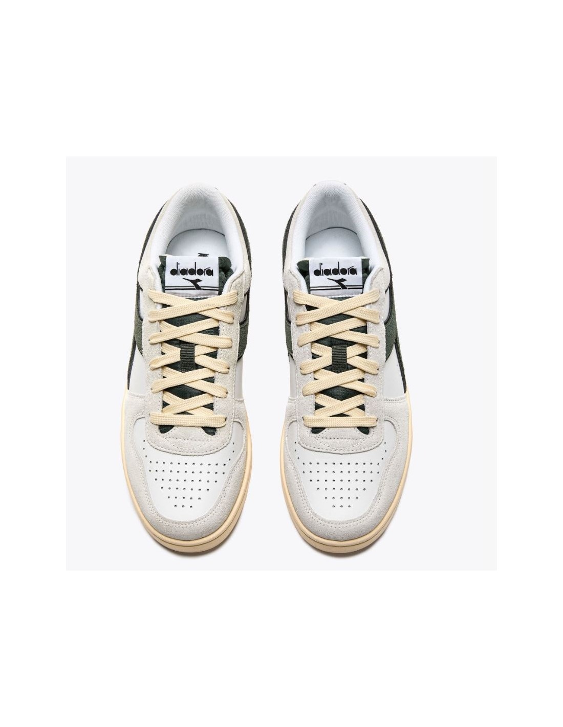 diadora Sneakers Homme Magic B Low Suede Blanc/Vert