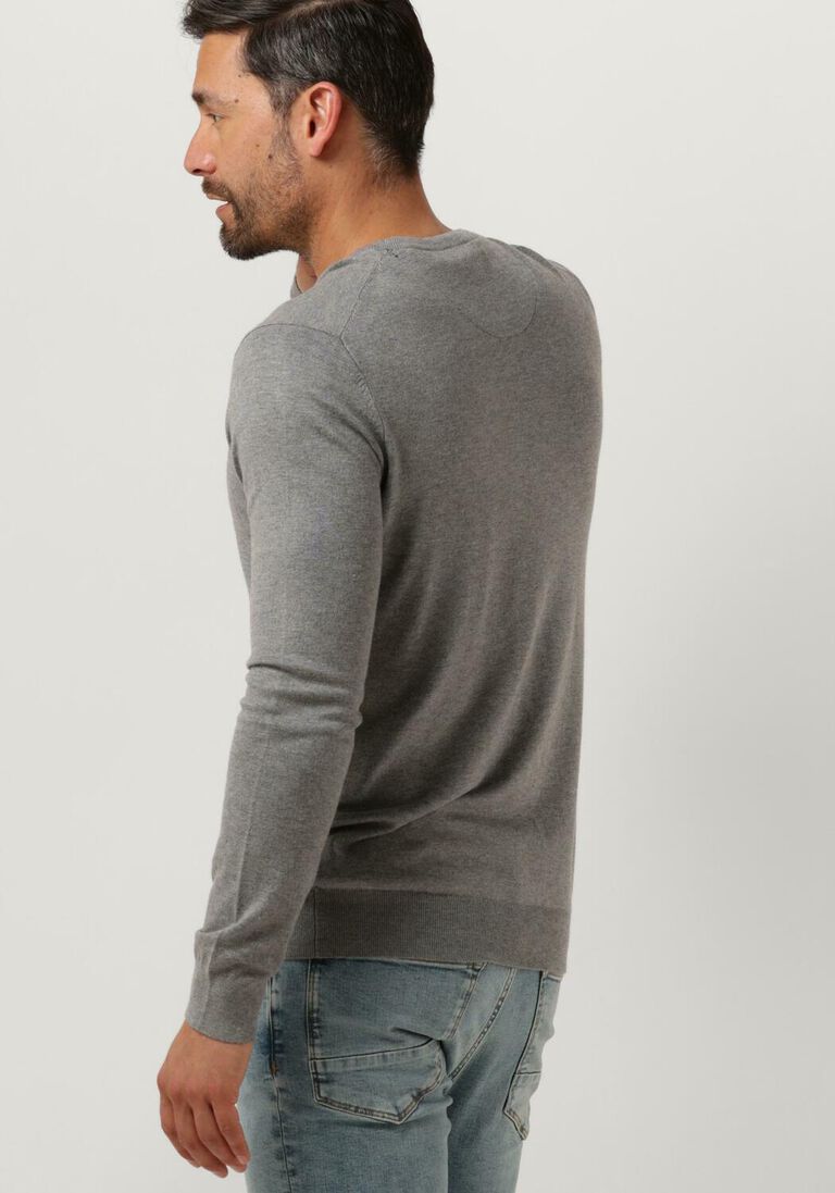 SCOTCH & SODA grijze scotch & soda trui essentials - classic crewneck pullover