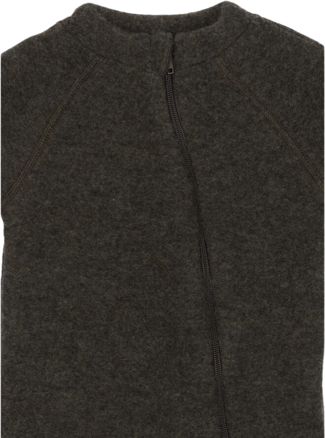 Mikk-Line Wool Baby Suit Dark brown melang