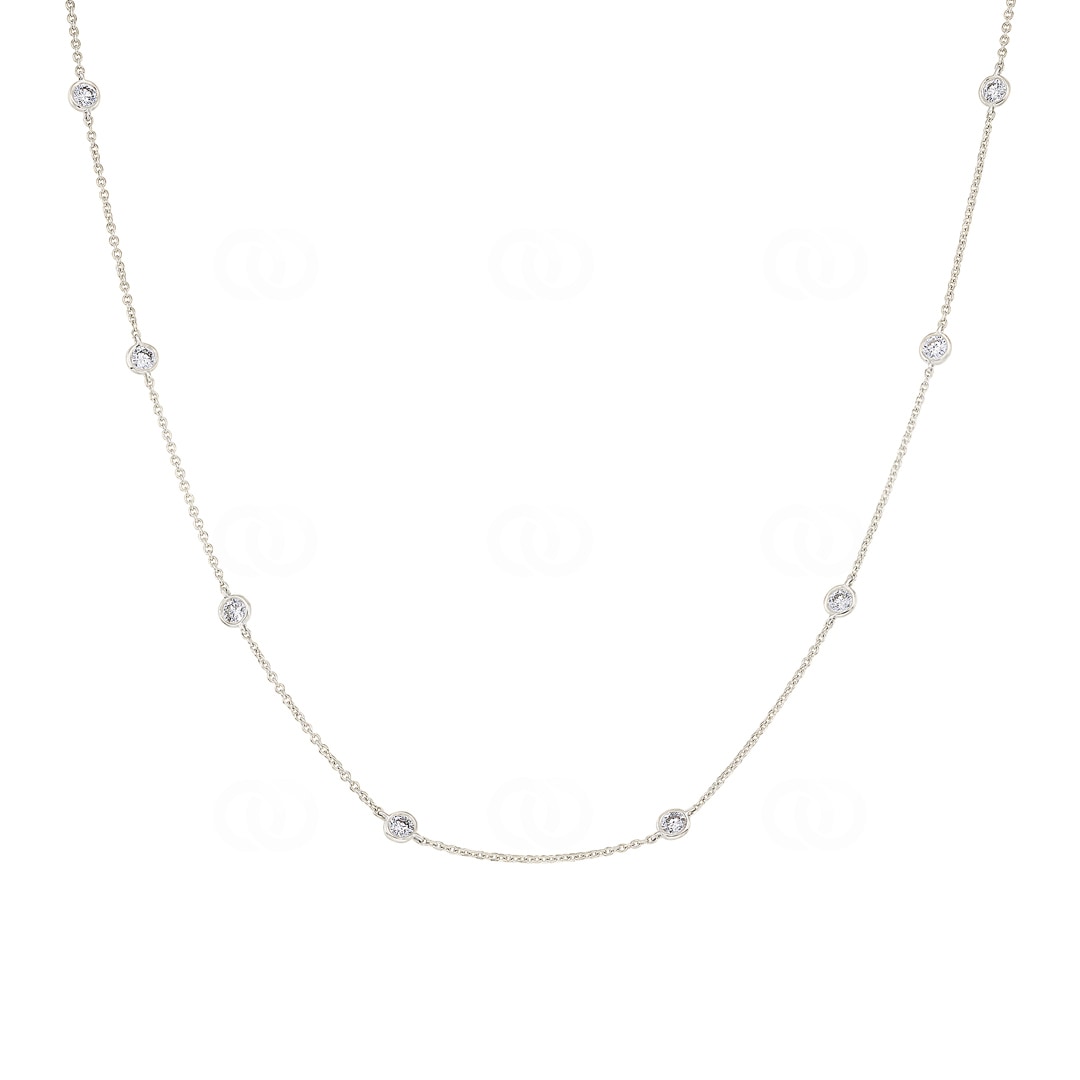 Collier 750/18 K Weissgold mit Diamanten 0.50 ct H/si