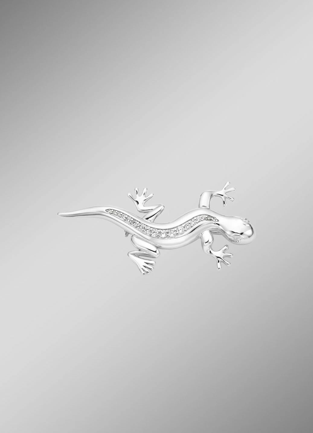 Salamander-Anstecknadel aus Silber