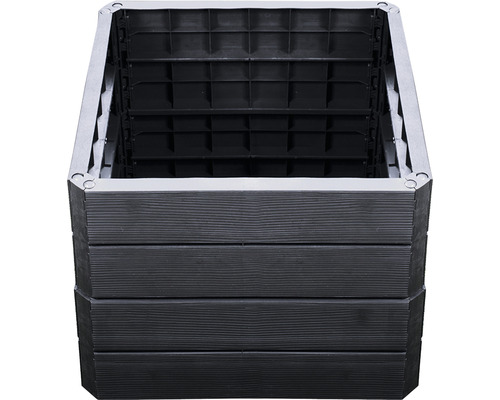 Klassieke verhoogde tuinbak GARANTIA ERGO Quadro S 50 incl. Flora waterbesparend systeem 60 x 60 x 50 cm hout