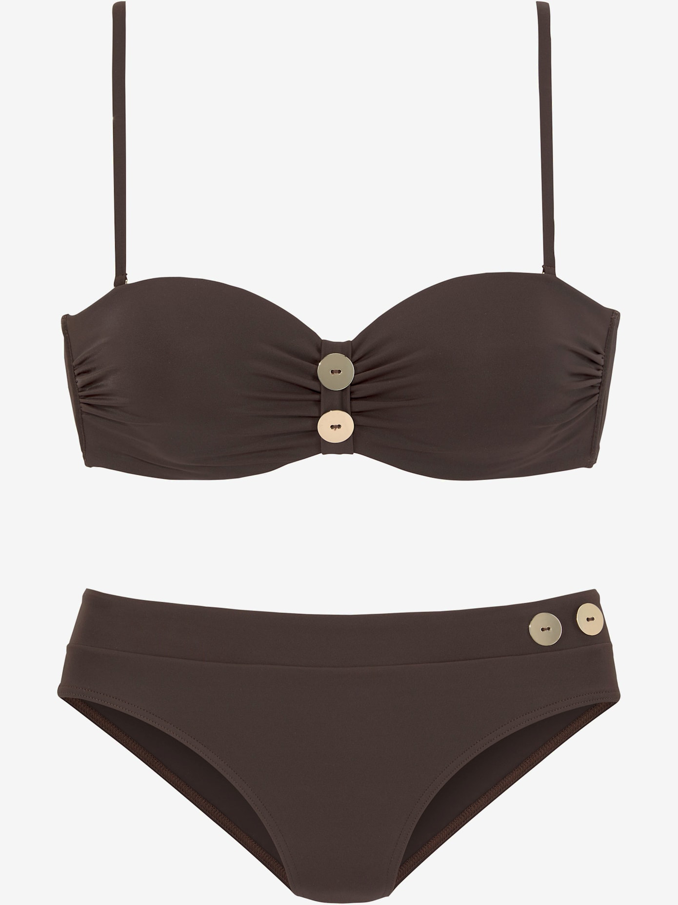 Maillot de bain bandeau à armatures design élégant