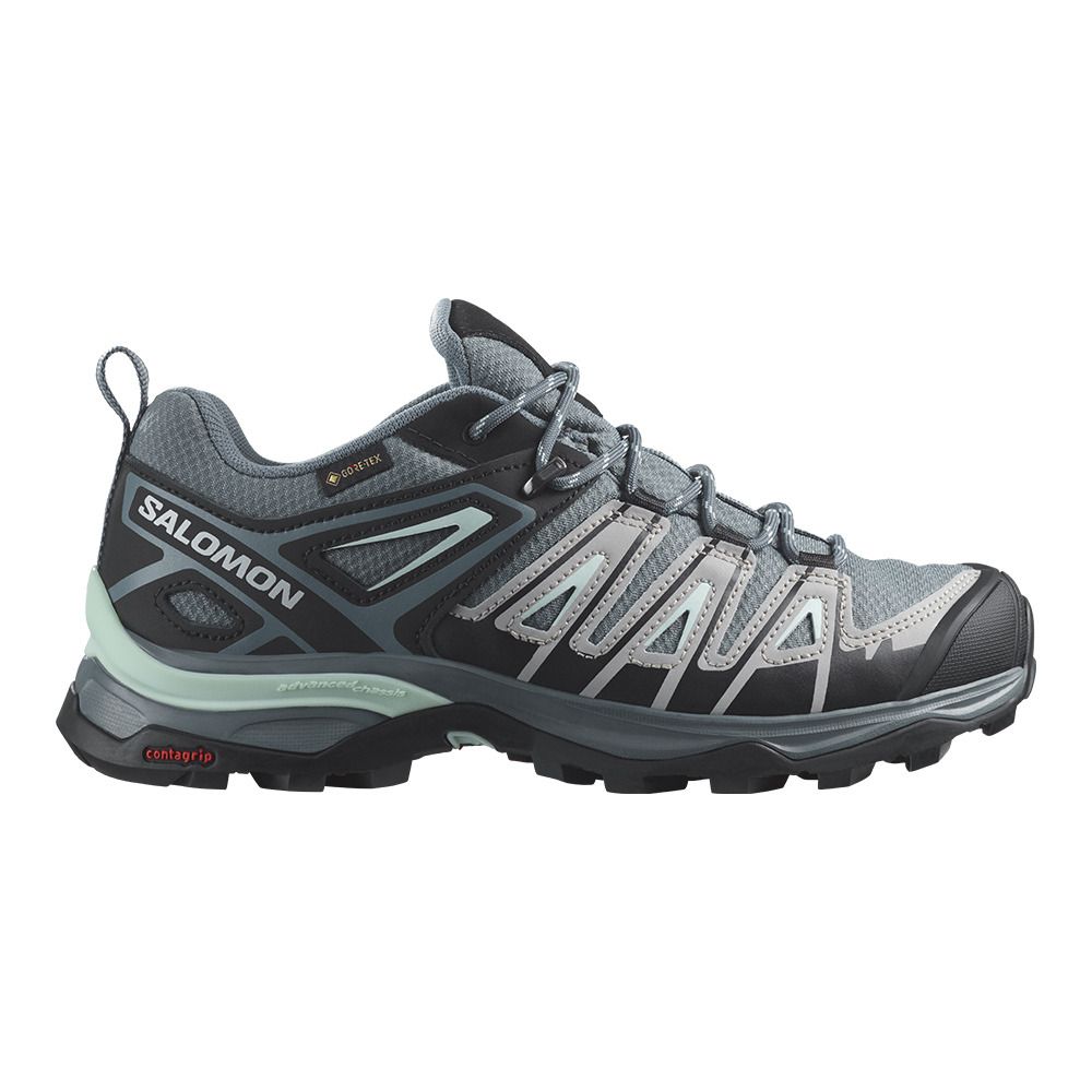 Salomon X ULTRA PIONEER GTX - Chaussures randonné Femme stormy weather/alloy/yucca