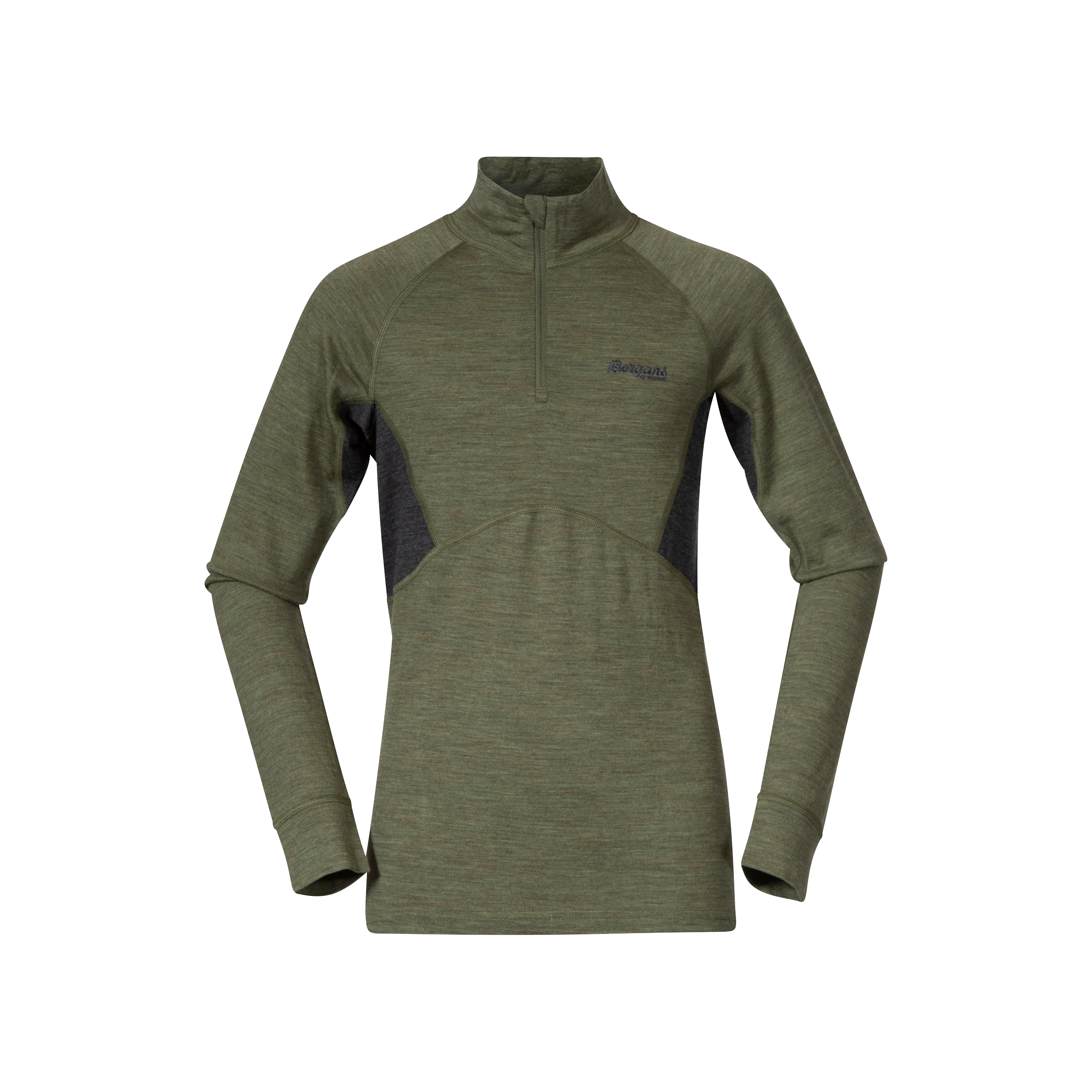 Inner:Pure Youth Half Zip Olive Green
