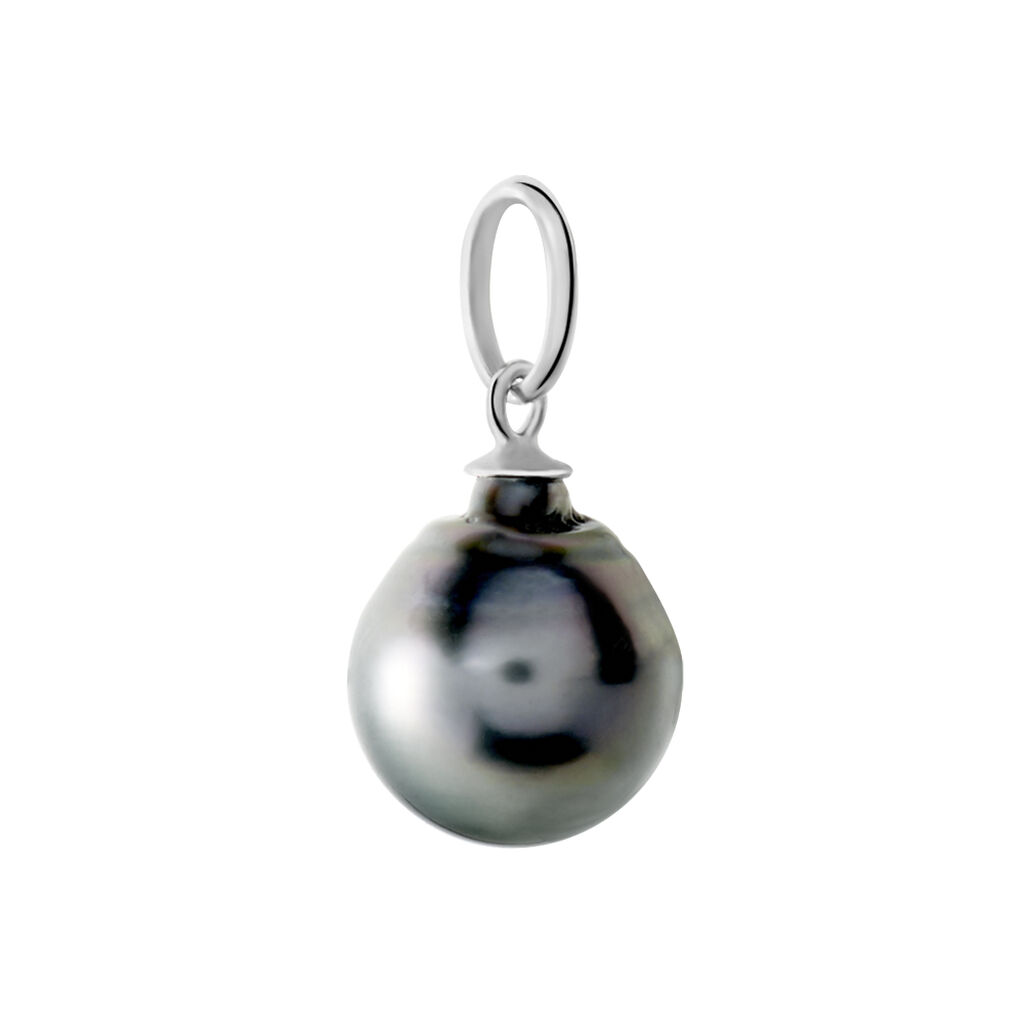 Pendentif Syana Or Blanc Perle De Culture De Tahiti