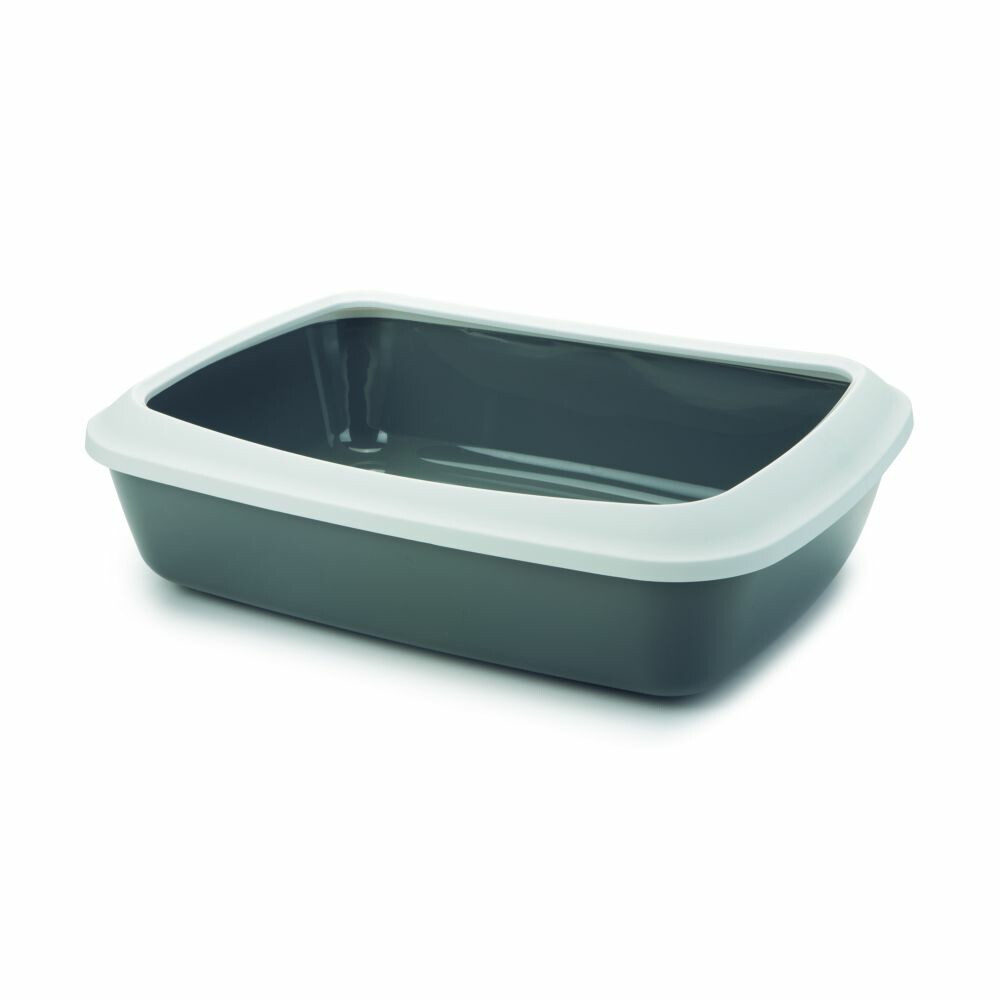 Savic Kattenbak Iriz Open met Rand Grijs - Wit50 x 37 x 14 cm