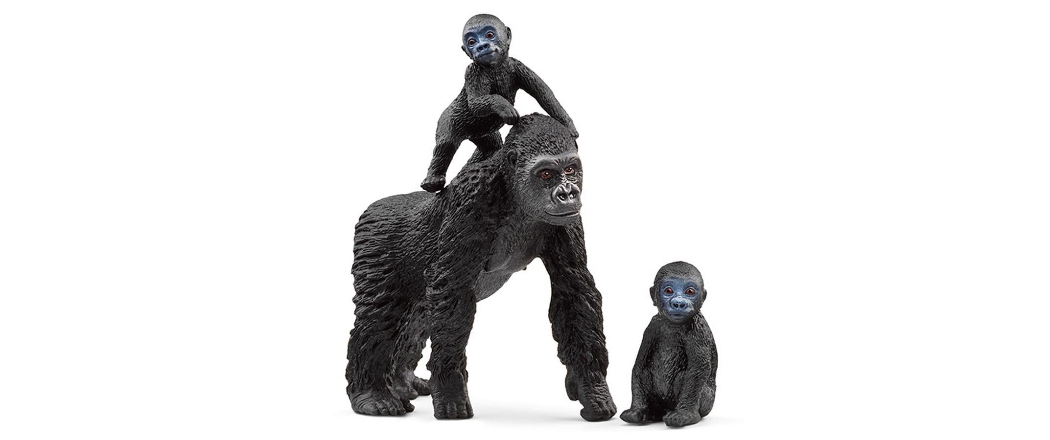 Spielfigurenset Wild Life Flachland Gorilla FamilieSpielzeug-Tierfiguren