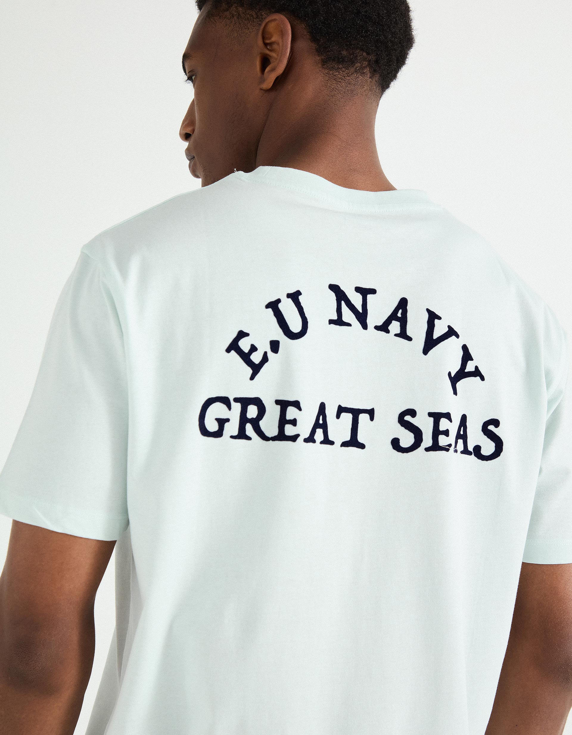 T-shirt Print, Homem, Azul Claro
