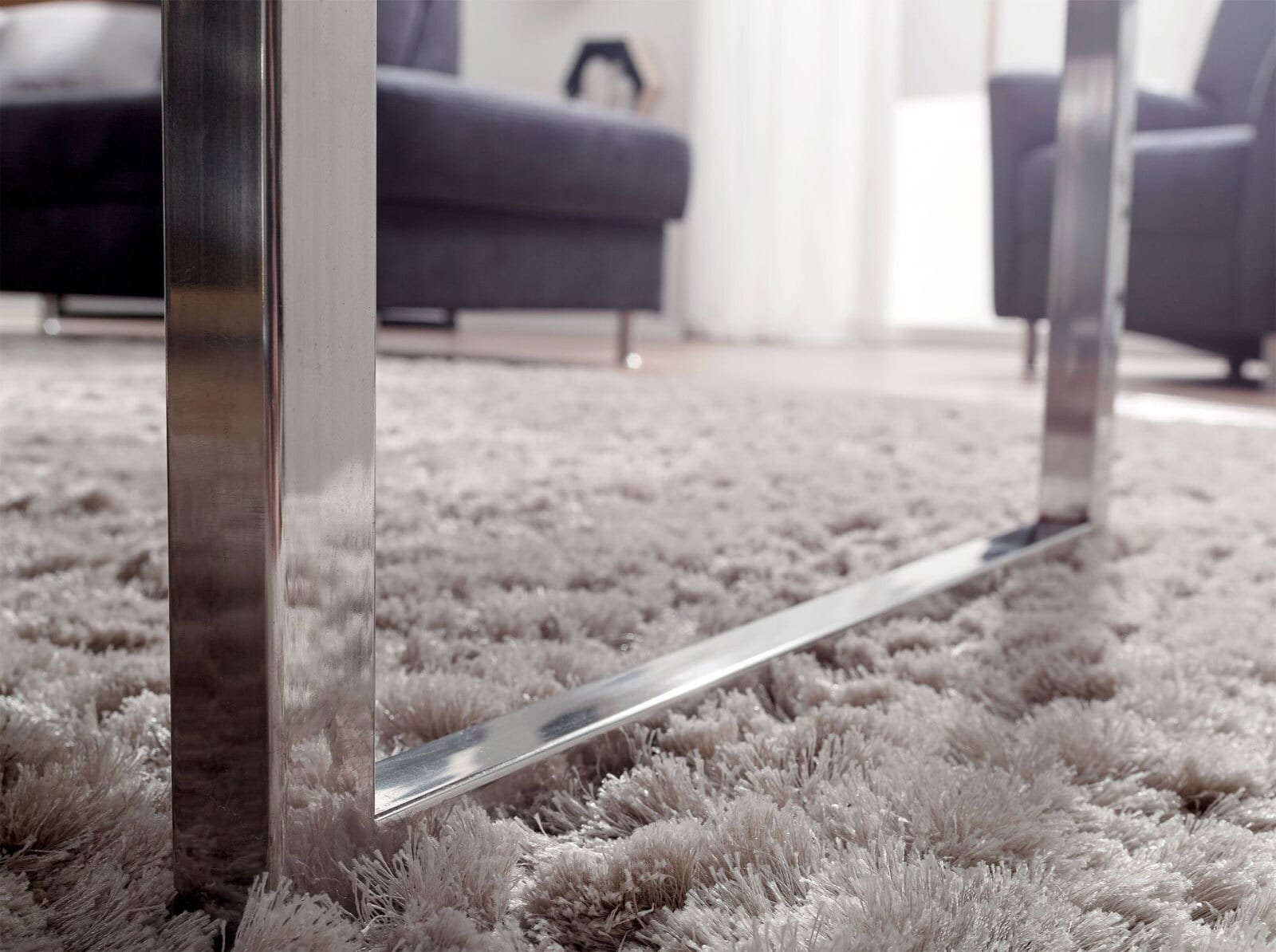 Couchtisch Guna Massivholz Akazie Metall