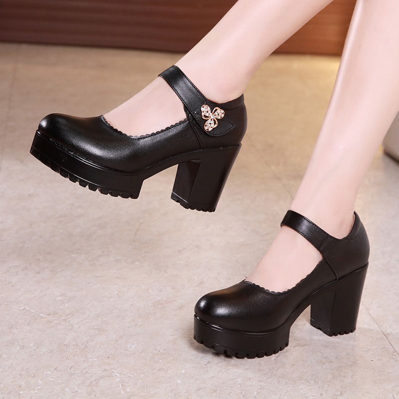Obelie - Mary Jane pumps met plateauhak en blokhak