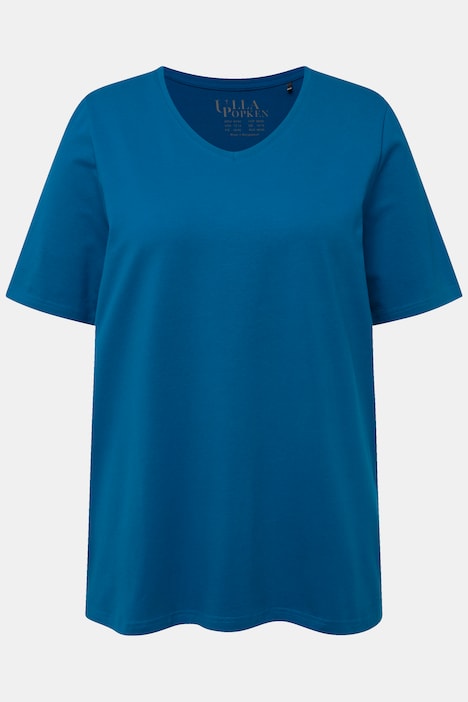 T-Shirt, A-Linie, V-Ausschnitt, Halbarm