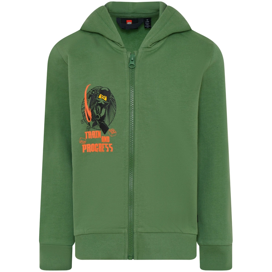 LEGO® WEAR Kapuzensweatjacke LWSTORM 613 Dark Khaki