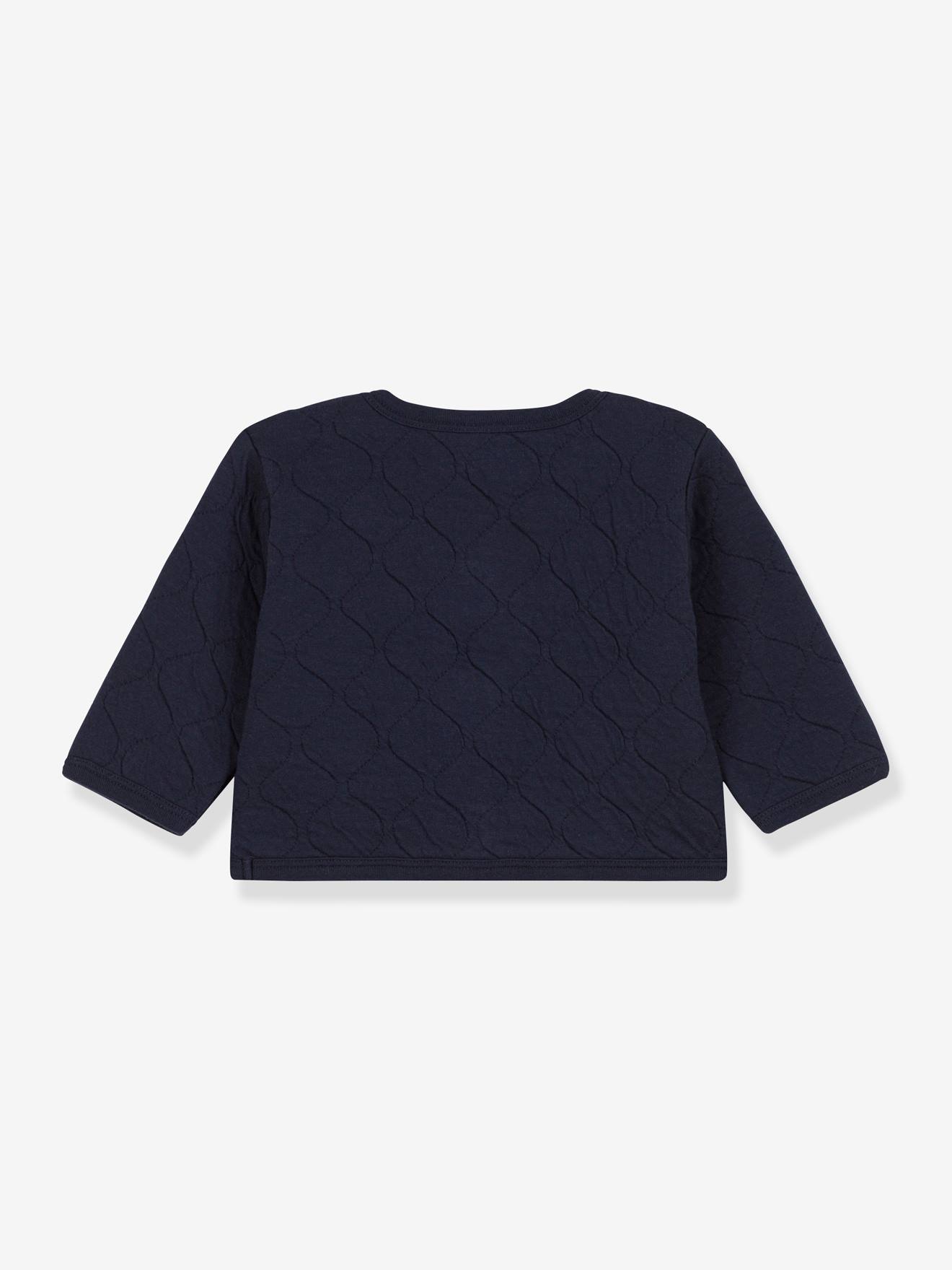 Casaquinho de bebê em tricô tubular acolchoado