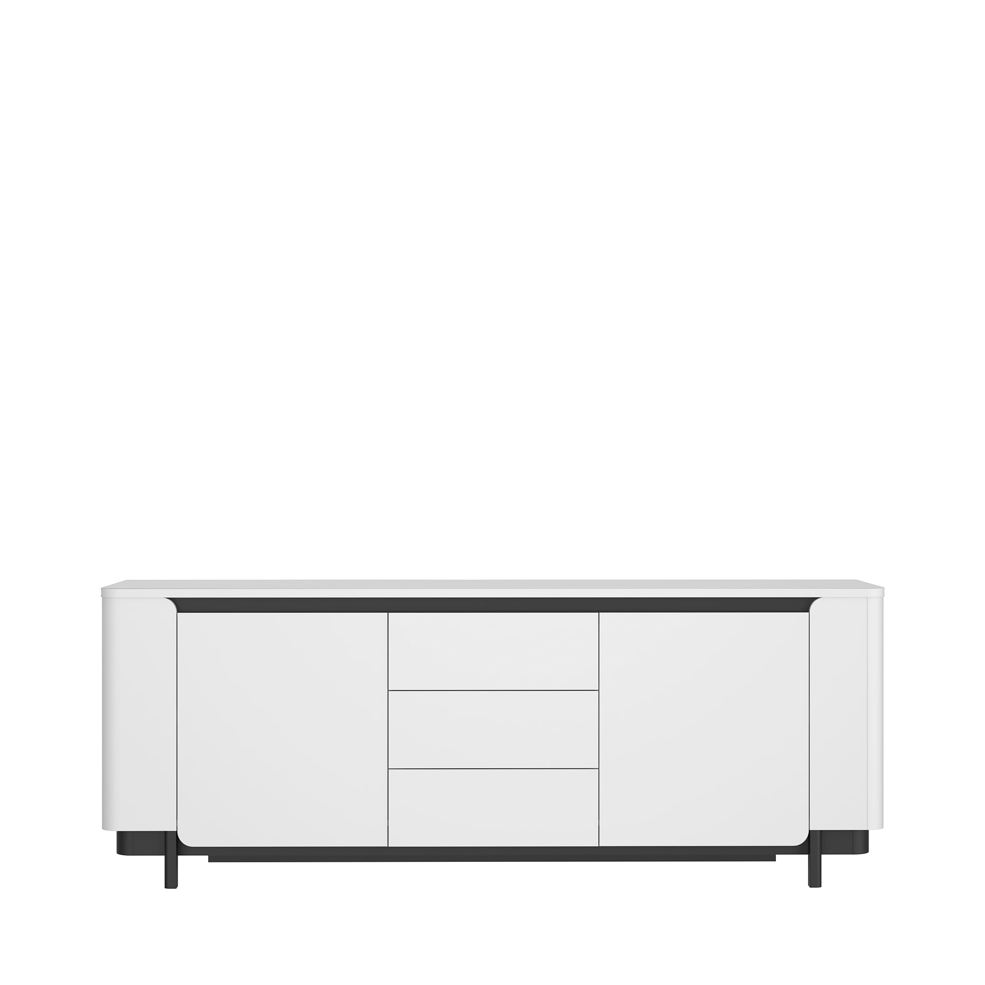 Sideboard VODOL 205x78 cm Sand/Schwarz