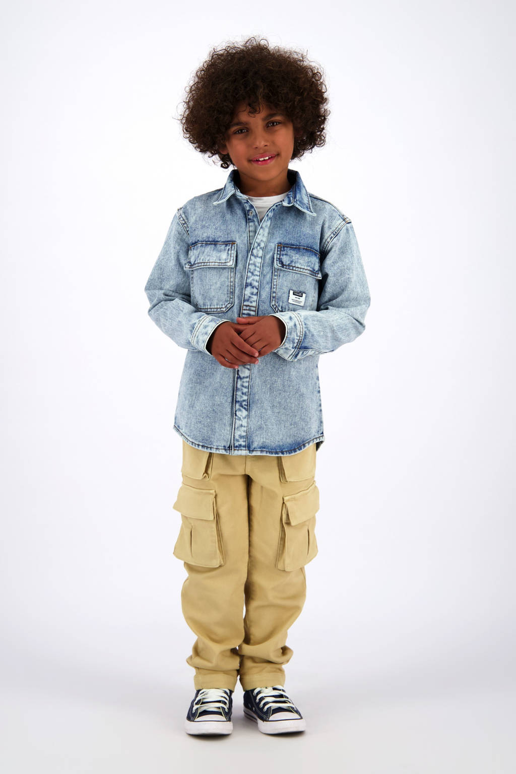 Vingino overhemd light blue denim
