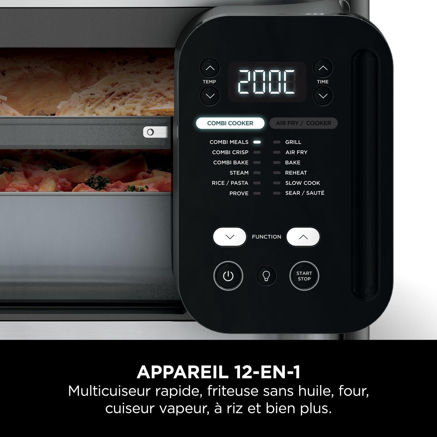 Ninja Combi 12-en-1 Multi-Cuiseur, Four & Friteuse sans huile, 12 Fonctions de Cuisson, Repas de Taille Familiale en 15 Minutes*, avec Plateau de Cuis