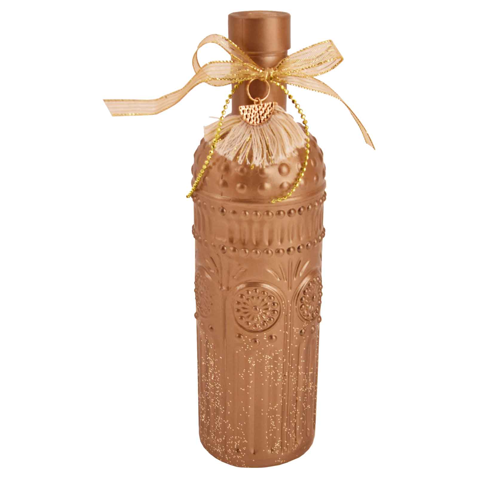 Deko-Flasche - champagner - Glas - 24 cm